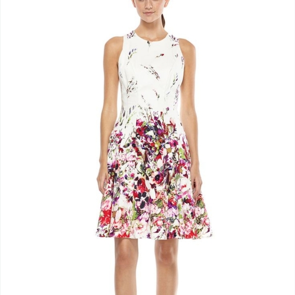 Maggy London Dresses & Skirts - Maggy London floral fit&flare cotton dress Sz 8
